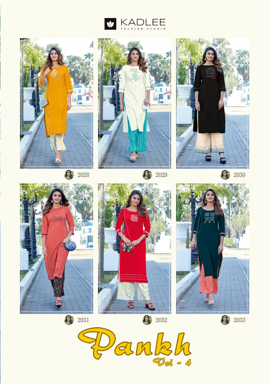 Kadlee Pankh Vol 4 Wholesale Price Palazzo Kurtis In Surat