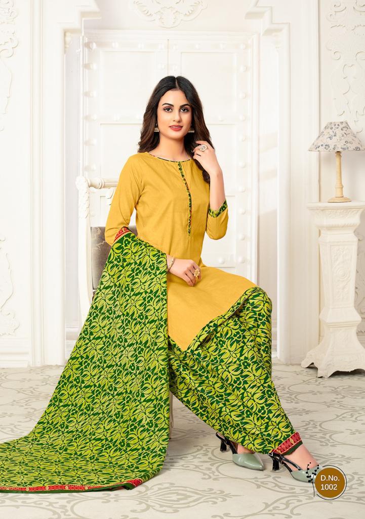 Meenaxi New Lunching Queen Patiyala Cotton Dress Catalog