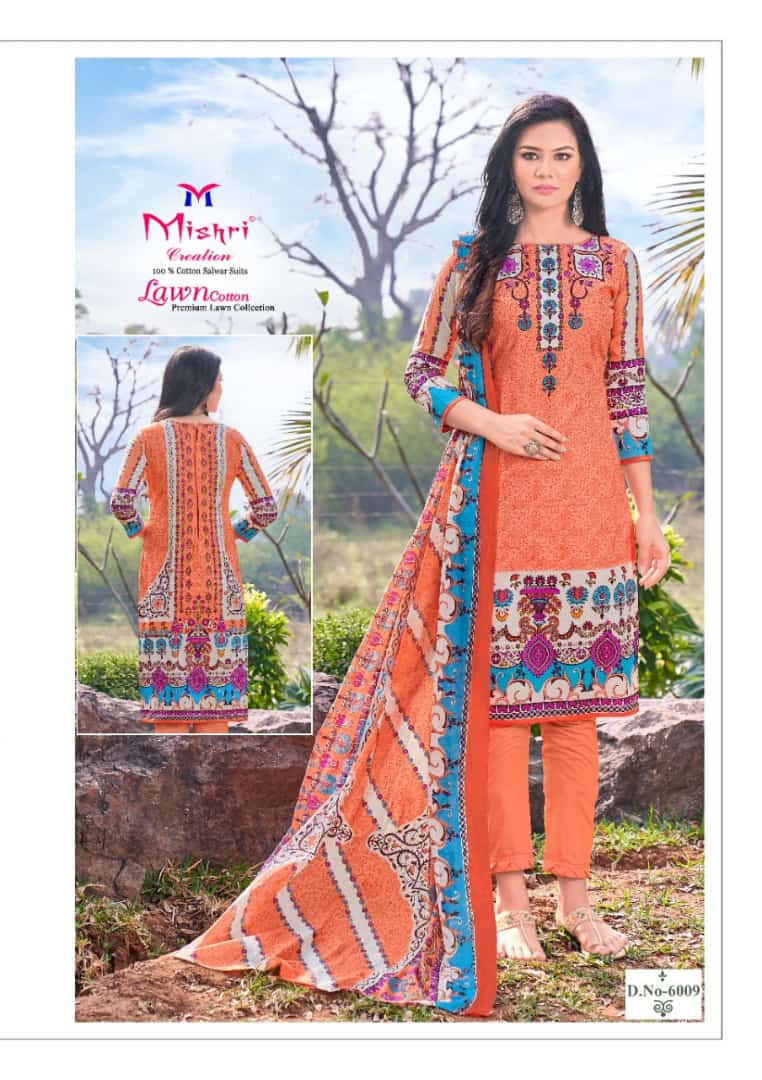 Mishri Lawn Cotton Vol 6  Buy Printed Dress Materials At Wholesale Price In India.