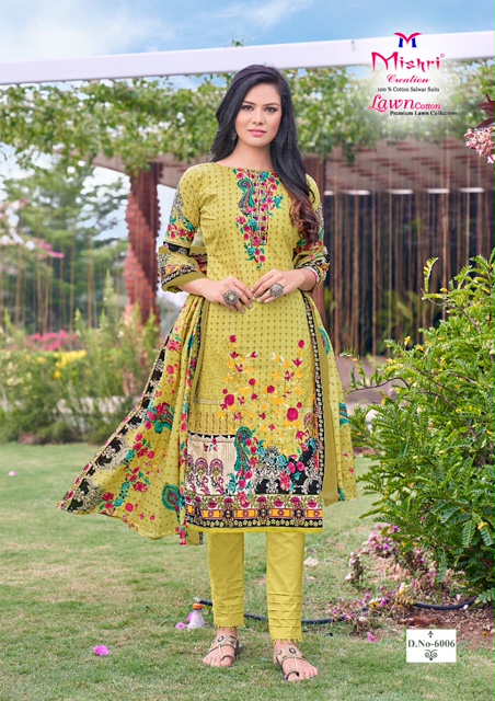 Mishri Lawn Cotton Vol 6  Buy Printed Dress Materials At Wholesale Price In India.