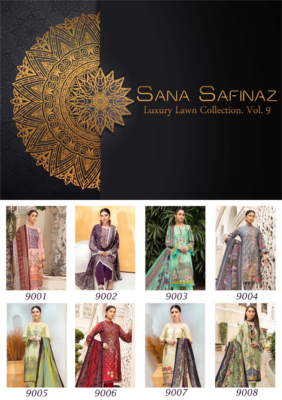 Sana Safinaz Luxury Lawn Collection Vol 9   Printed Regular Wear Cotton Catalogue