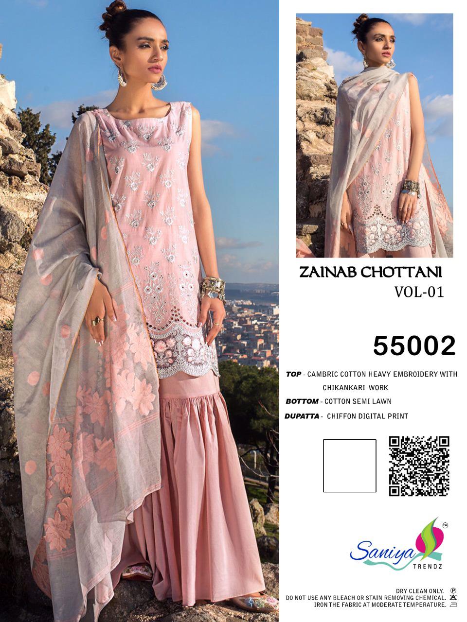 Saniya Present Zainab Chottani Vol 1 Pakistani Eid Collection Salwar Kameez Catalog