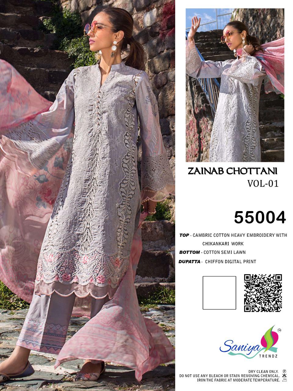 Saniya Present Zainab Chottani Vol 1 Pakistani Eid Collection Salwar Kameez Catalog