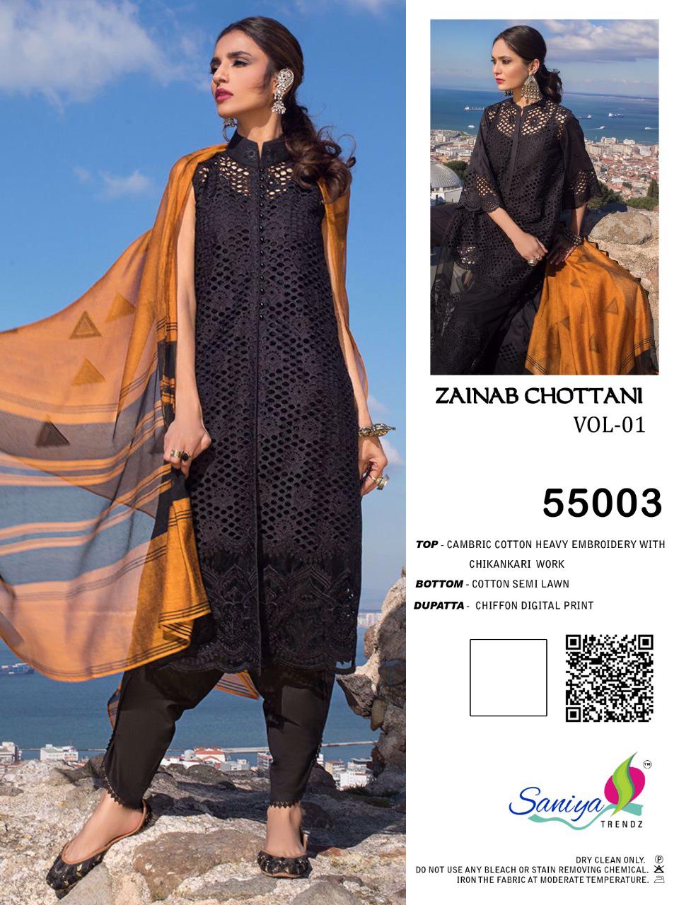 Saniya Present Zainab Chottani Vol 1 Pakistani Eid Collection Salwar Kameez Catalog