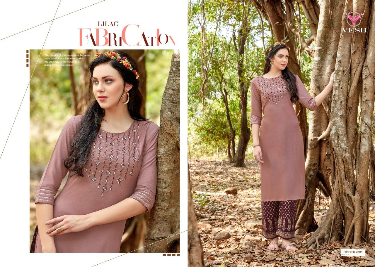 Vesh Heena Designer Catalogue Kurtis With Palazzo Full Set