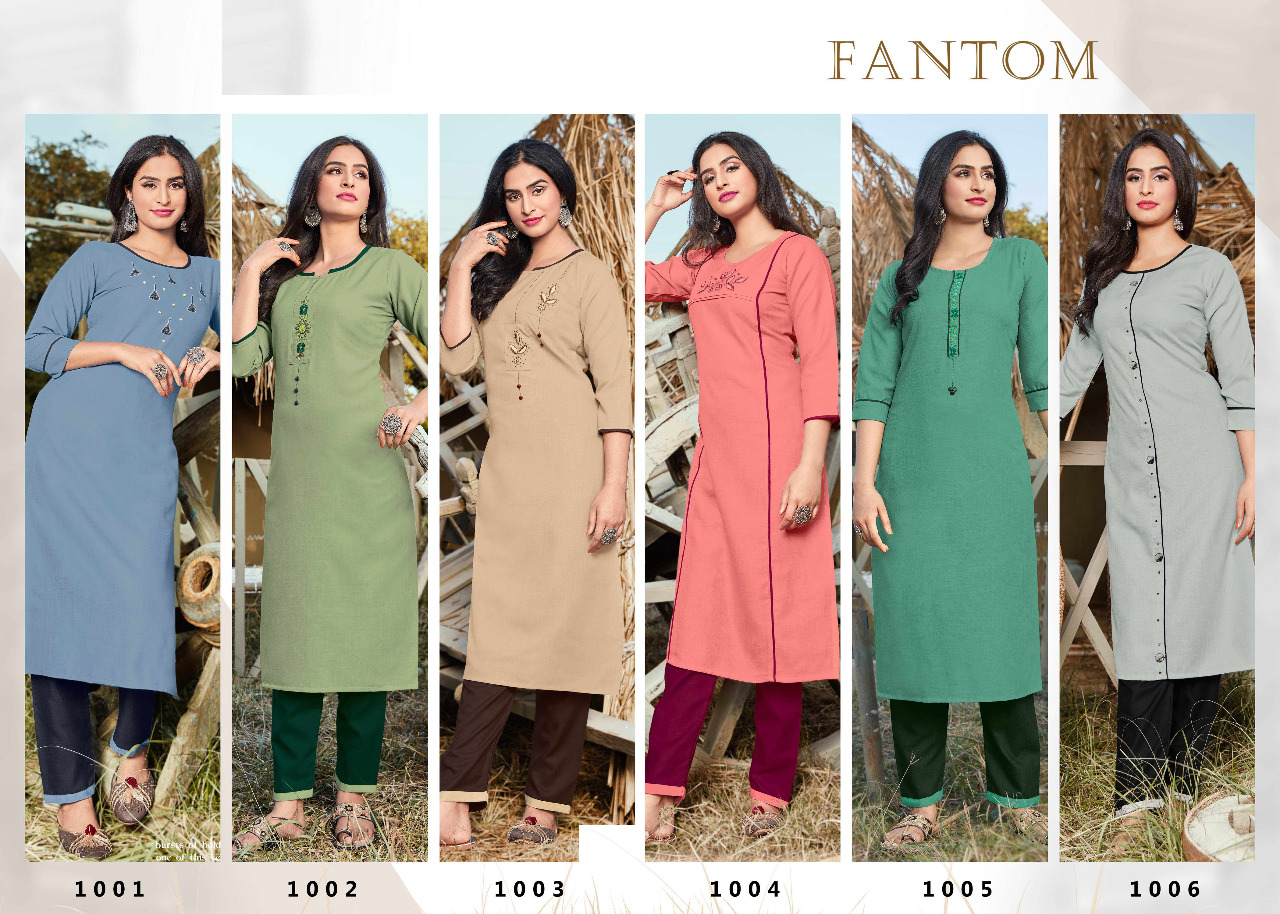 12 Angel Presents Fantom Designer  Kurti  With Bottom