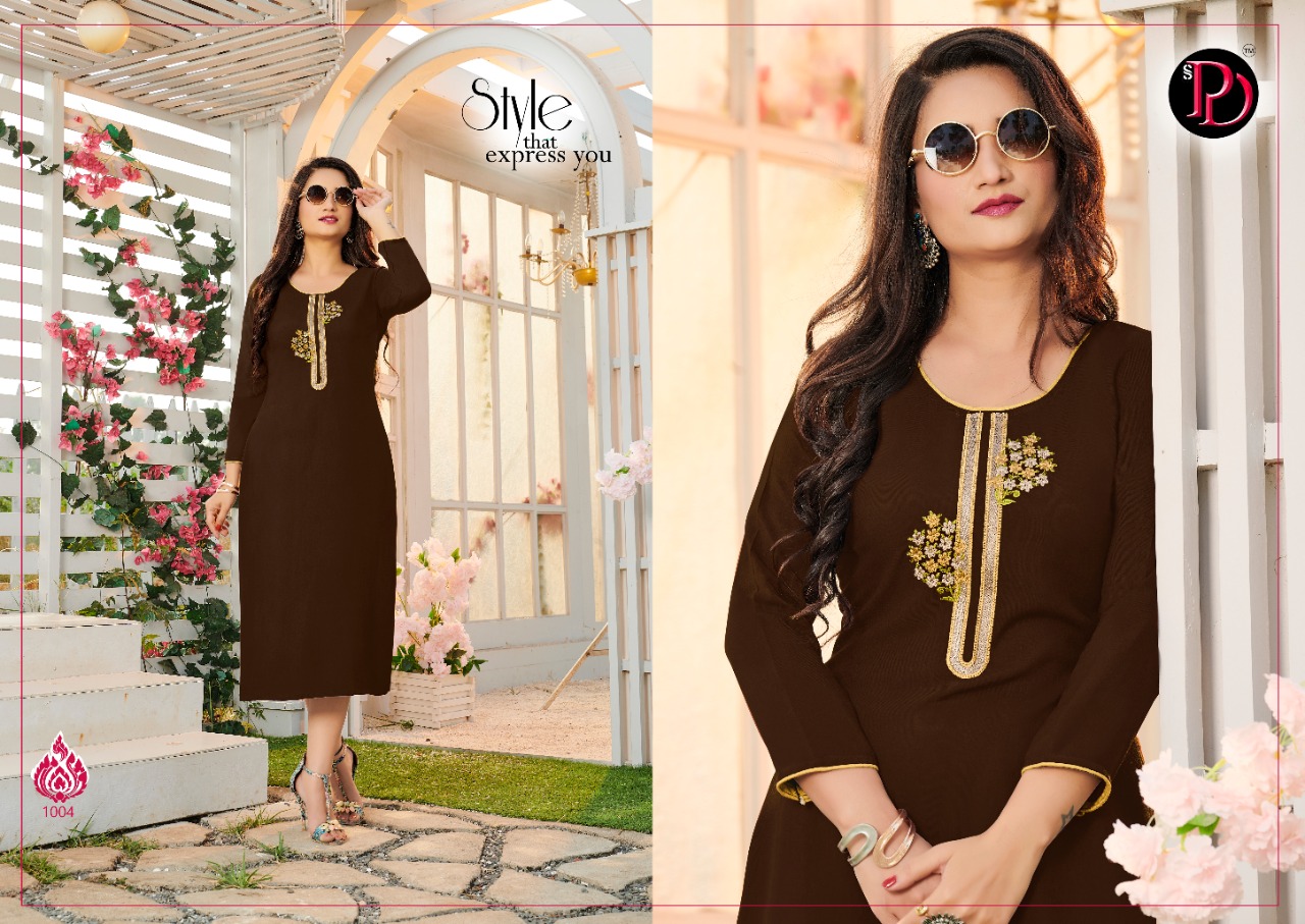 Poorvi Silk Ethnic Wear Long Kurti  Catalog