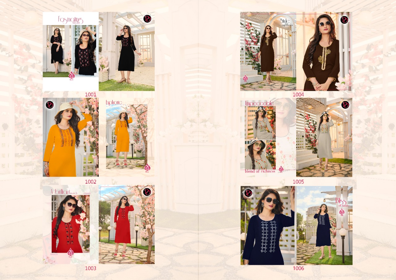 Poorvi Silk Ethnic Wear Long Kurti  Catalog