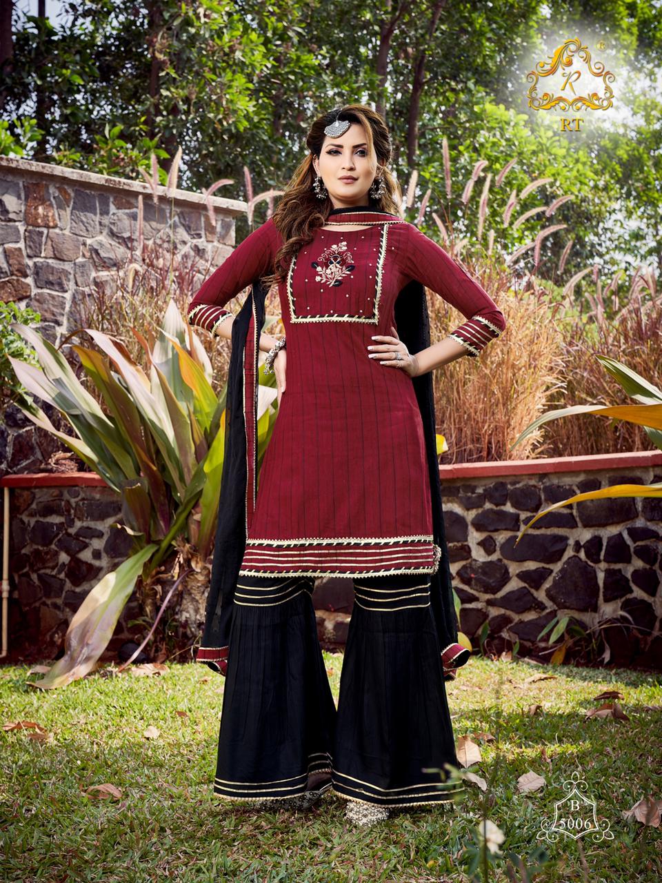 Rt Presenta Tjori 2 Fancy Lining Ethnic Wear Readymade Collection