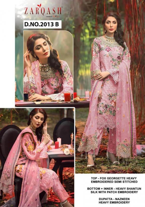 Zarqash Adans Hit's Designer Georgette Embroidery Pakistani Style Salwar Catalog