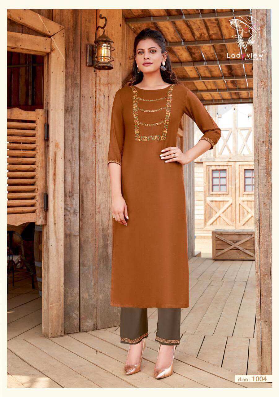 Lady View Misty Rayon Buy Wholesale Designer Kurti With Bottom In India