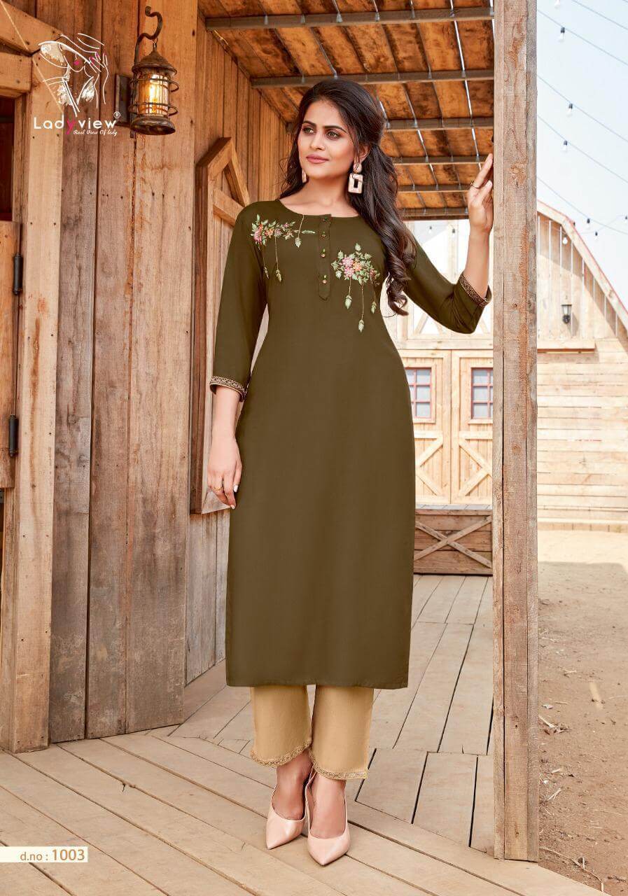 Lady View Misty Rayon Buy Wholesale Designer Kurti With Bottom In India