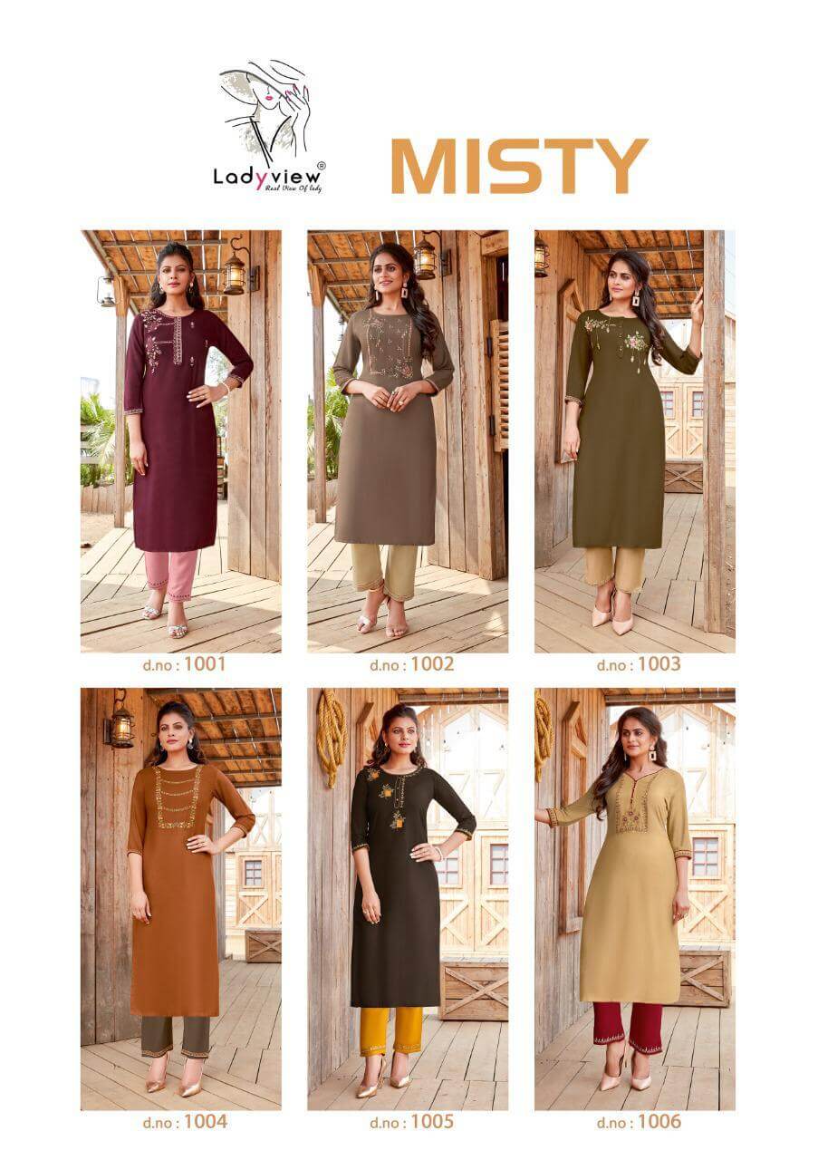 Lady View Misty Rayon Buy Wholesale Designer Kurti With Bottom In India