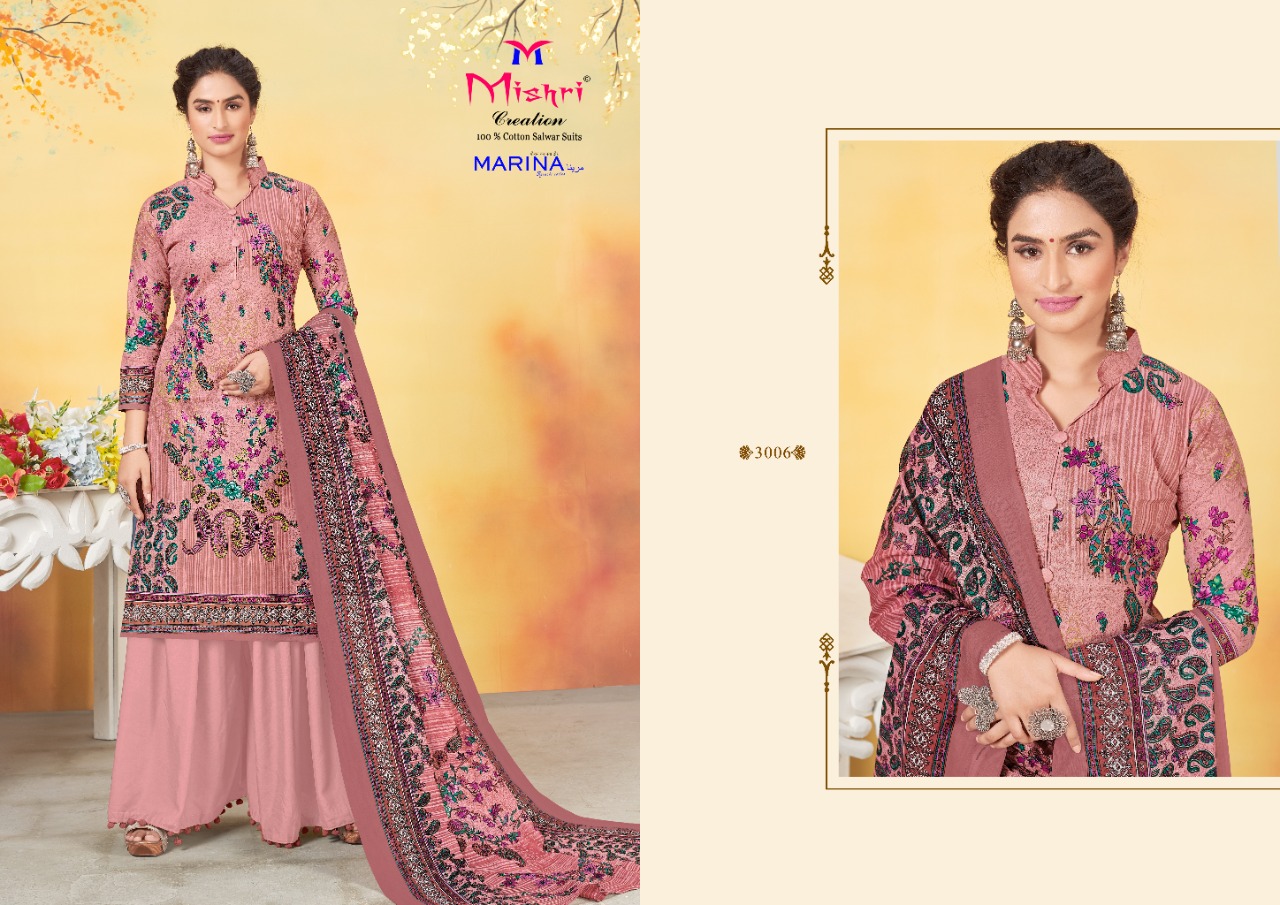 Mishri Marina Vol 3 Unstitched Dress Materials  Buy Cotton Material