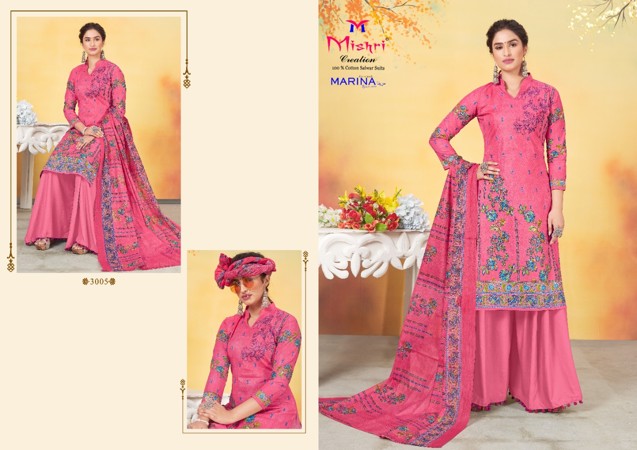 Mishri Marina Vol 3 Unstitched Dress Materials  Buy Cotton Material