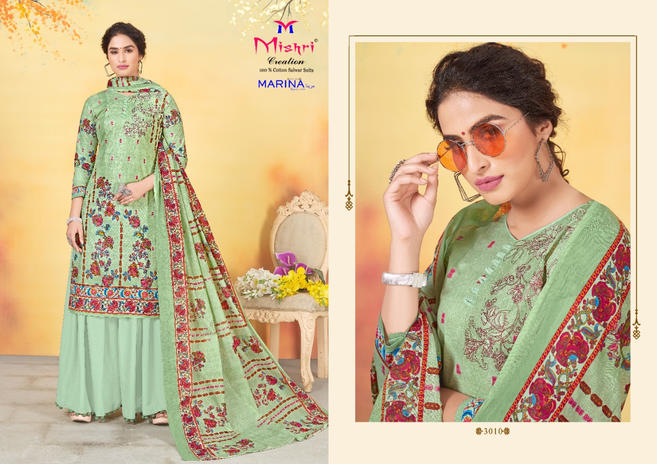 Mishri Marina Vol 3 Unstitched Dress Materials  Buy Cotton Material