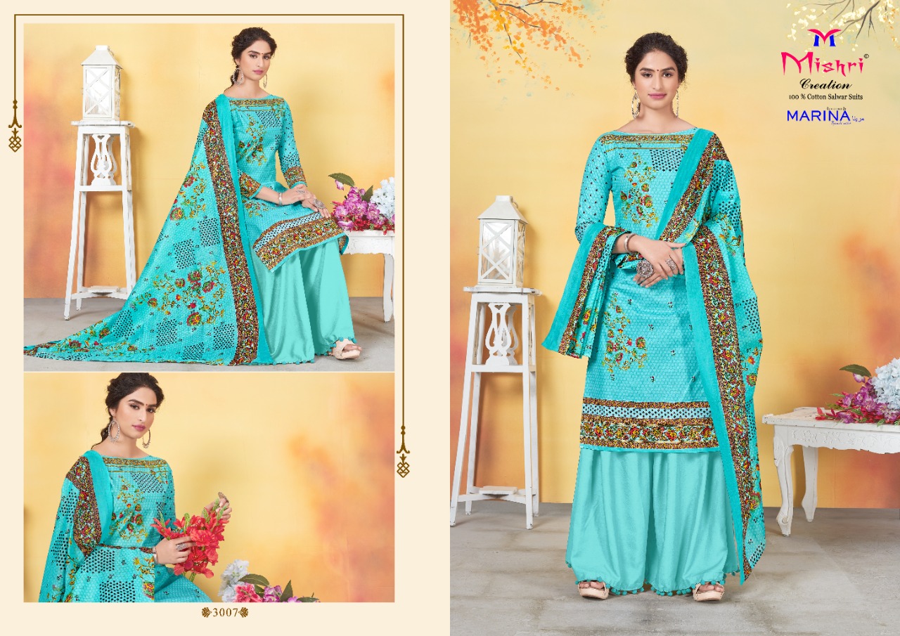 Mishri Marina Vol 3 Unstitched Dress Materials  Buy Cotton Material