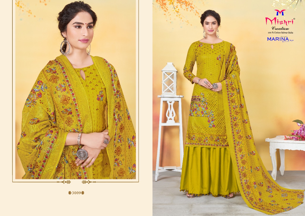 Mishri Marina Vol 3 Unstitched Dress Materials  Buy Cotton Material