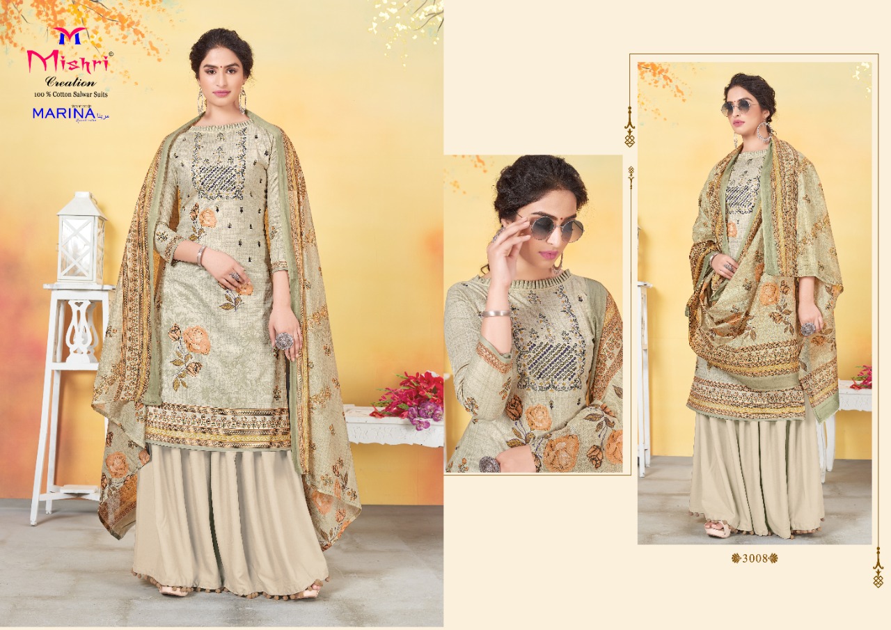 Mishri Marina Vol 3 Unstitched Dress Materials  Buy Cotton Material