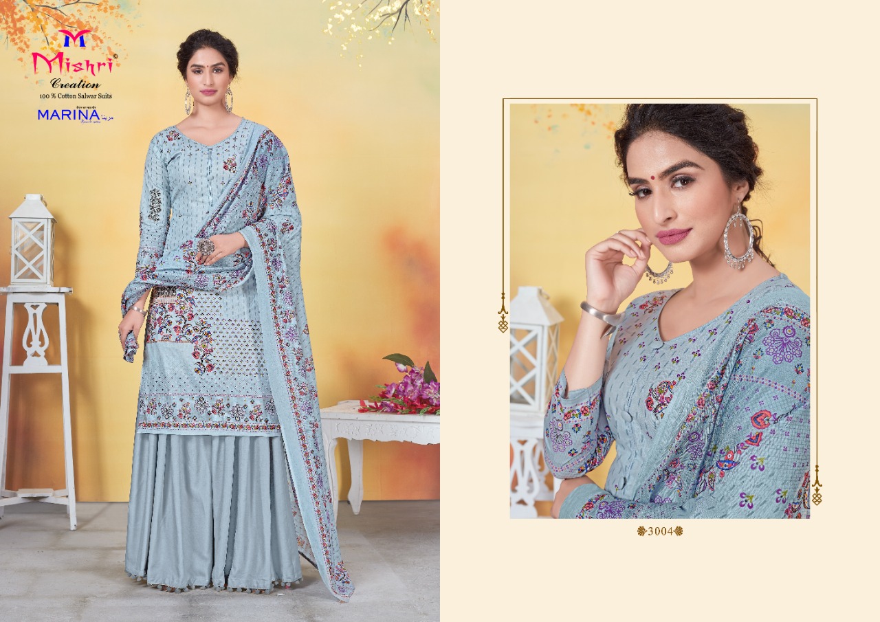 Mishri Marina Vol 3 Unstitched Dress Materials  Buy Cotton Material