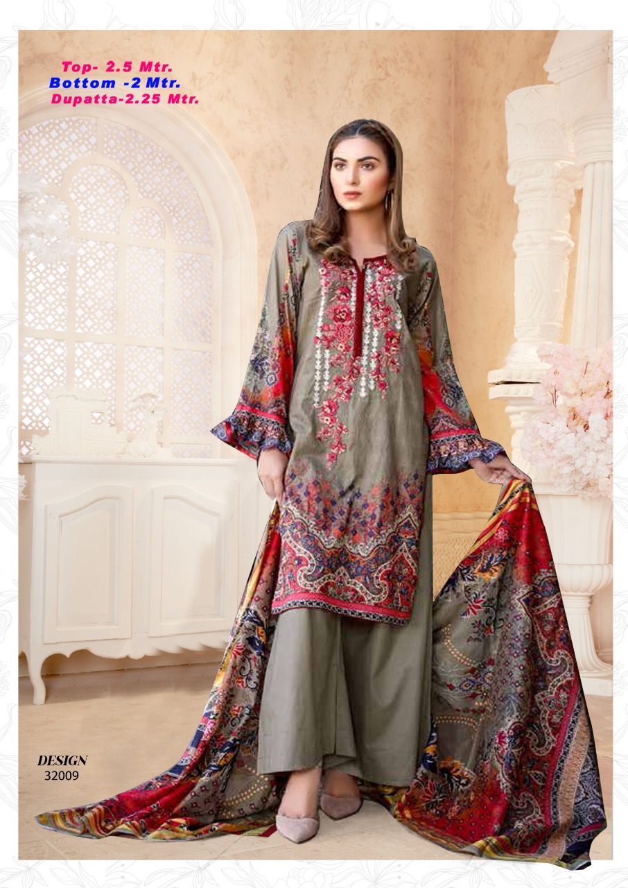 Razia Sultan  Vol 32 Printed Karachi Dress Materials Catalog