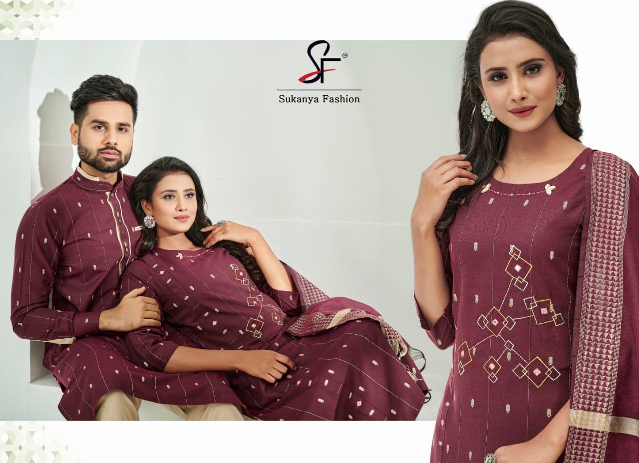 Royal Couple Vol  4 Pure Cotton Designer Couple Kurta  Catalog