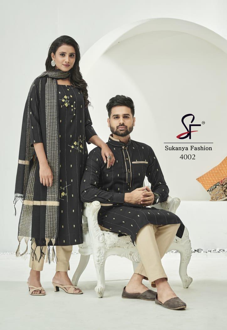 Royal Couple Vol  4 Pure Cotton Designer Couple Kurta  Catalog