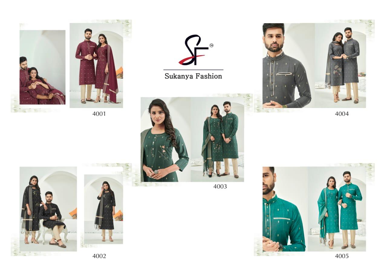 Royal Couple Vol  4 Pure Cotton Designer Couple Kurta  Catalog