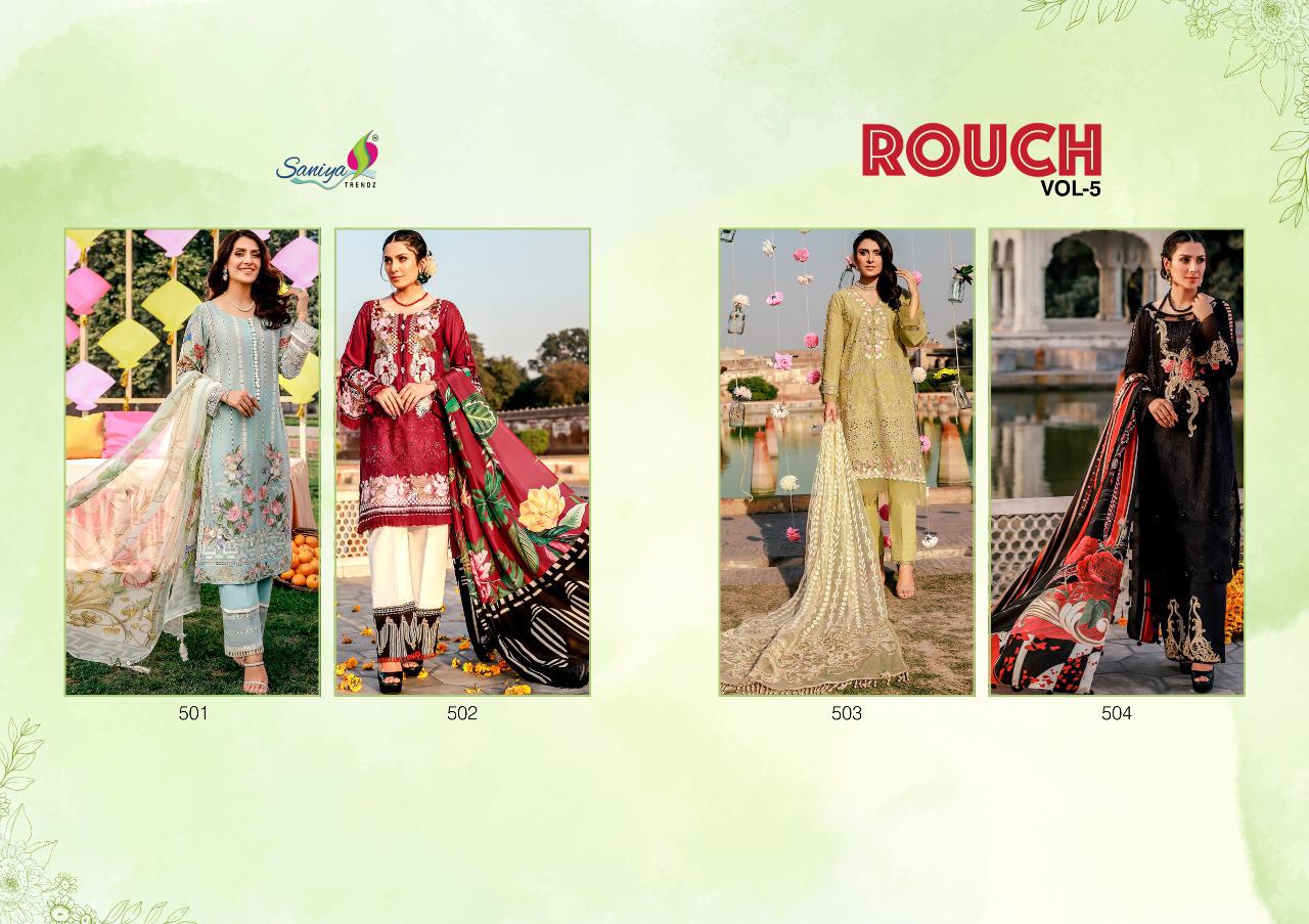 Saniya Rouche Vol  5 Classy Look Pakistani Suits Collection Buy Buy Pakistani Salwar Suits