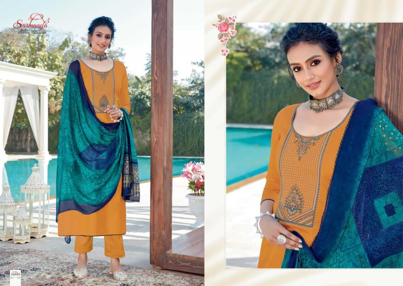 Sarmaaya Inayat Designer Embroidery Festive Wear Buy Ladies Cotton Dress Materials