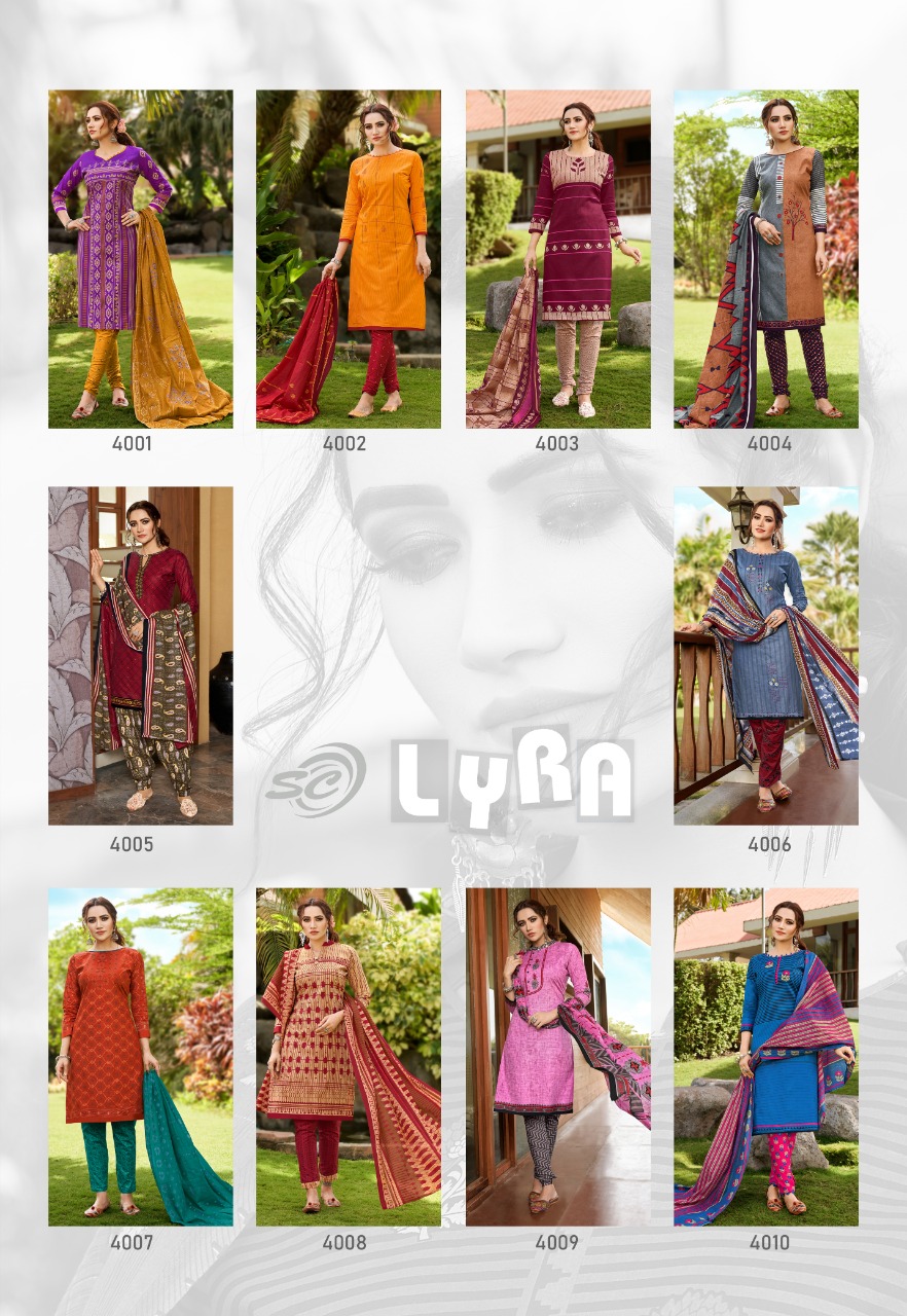 Sc Lyra  Vol 4 Printed Cotton Dress Material Buy Unstiched Dress Materials