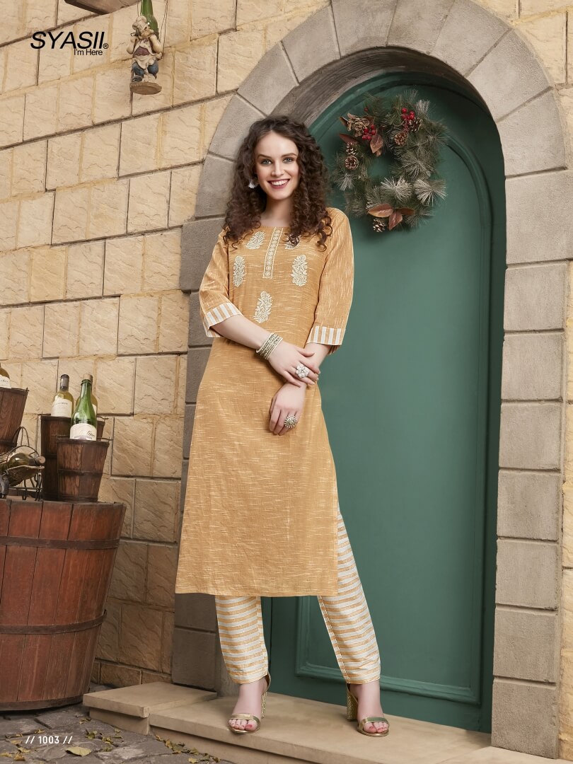 Syasii Thread Fancy Khadi Cotton Kurti With Bottom Catalog