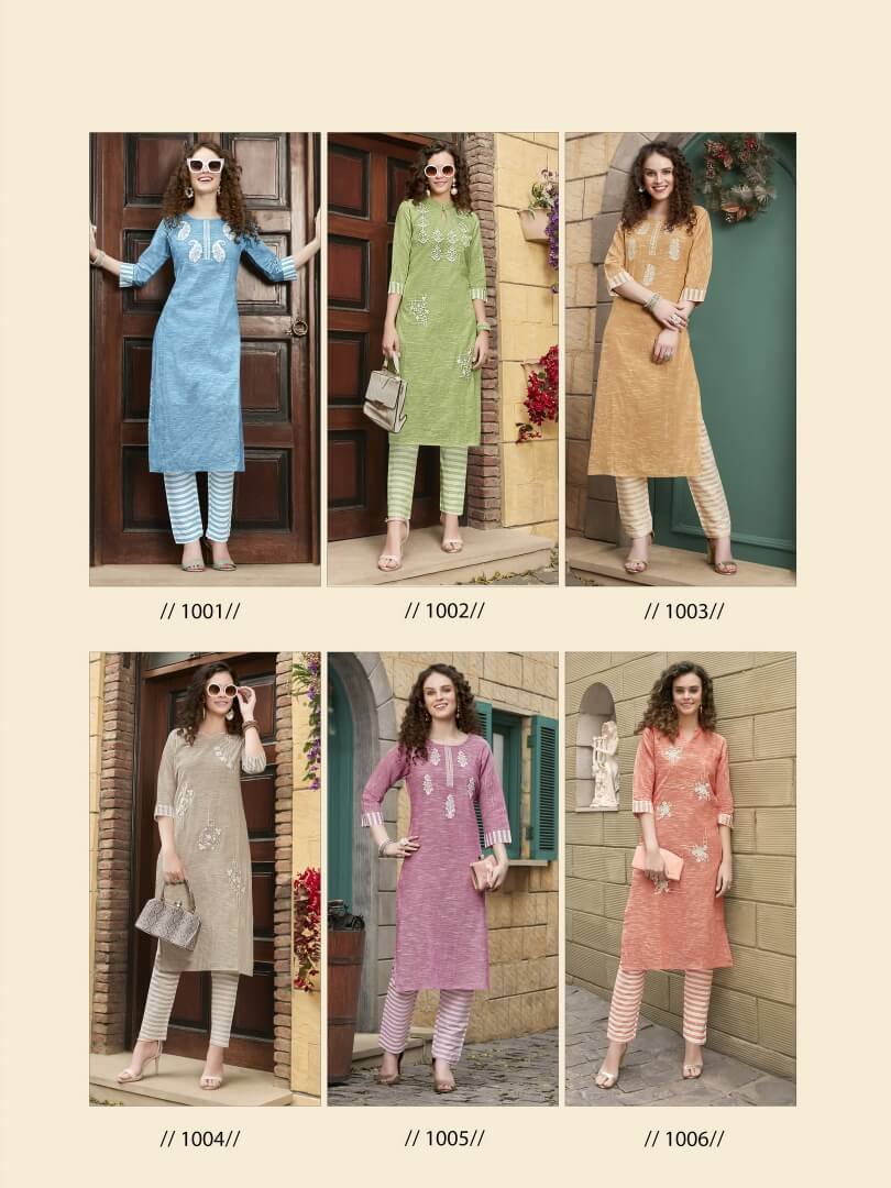 Syasii Thread Fancy Khadi Cotton Kurti With Bottom Catalog