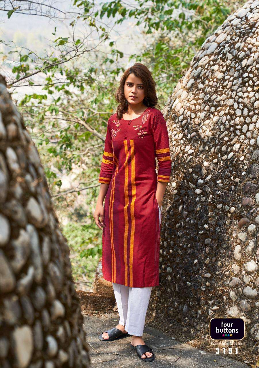 4 Colours Stripes Vol 6 Designer  Ethnic Wear Kurti  Catalog