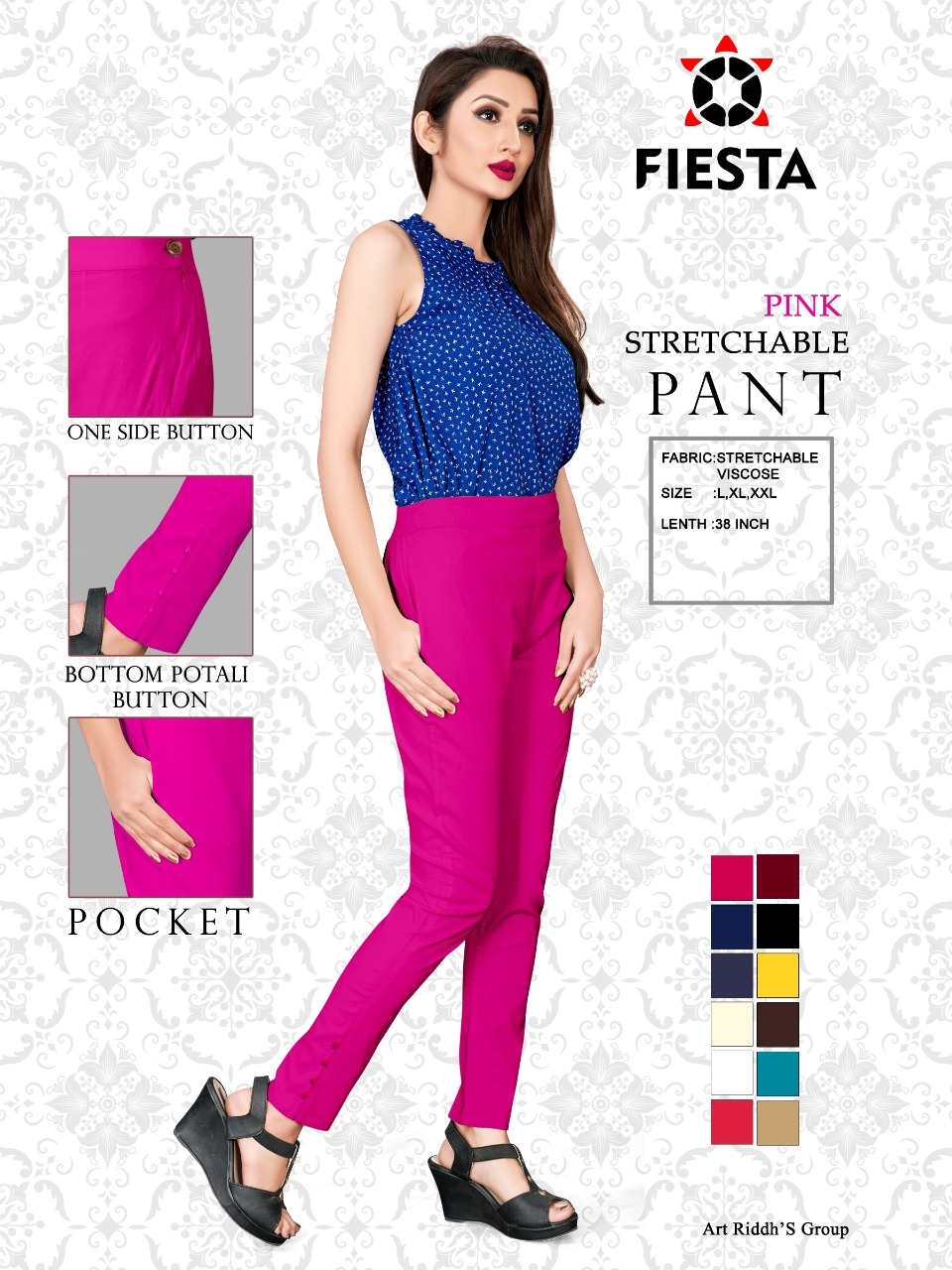 Fiesta Stretchable Pant Stylist Viscose Bottom Wear Collection