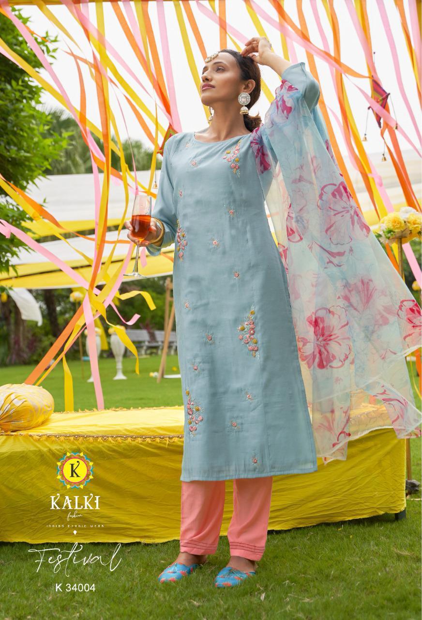 Kalki Festival Designer Festive Wear Silk Readymade Salwar Catalog