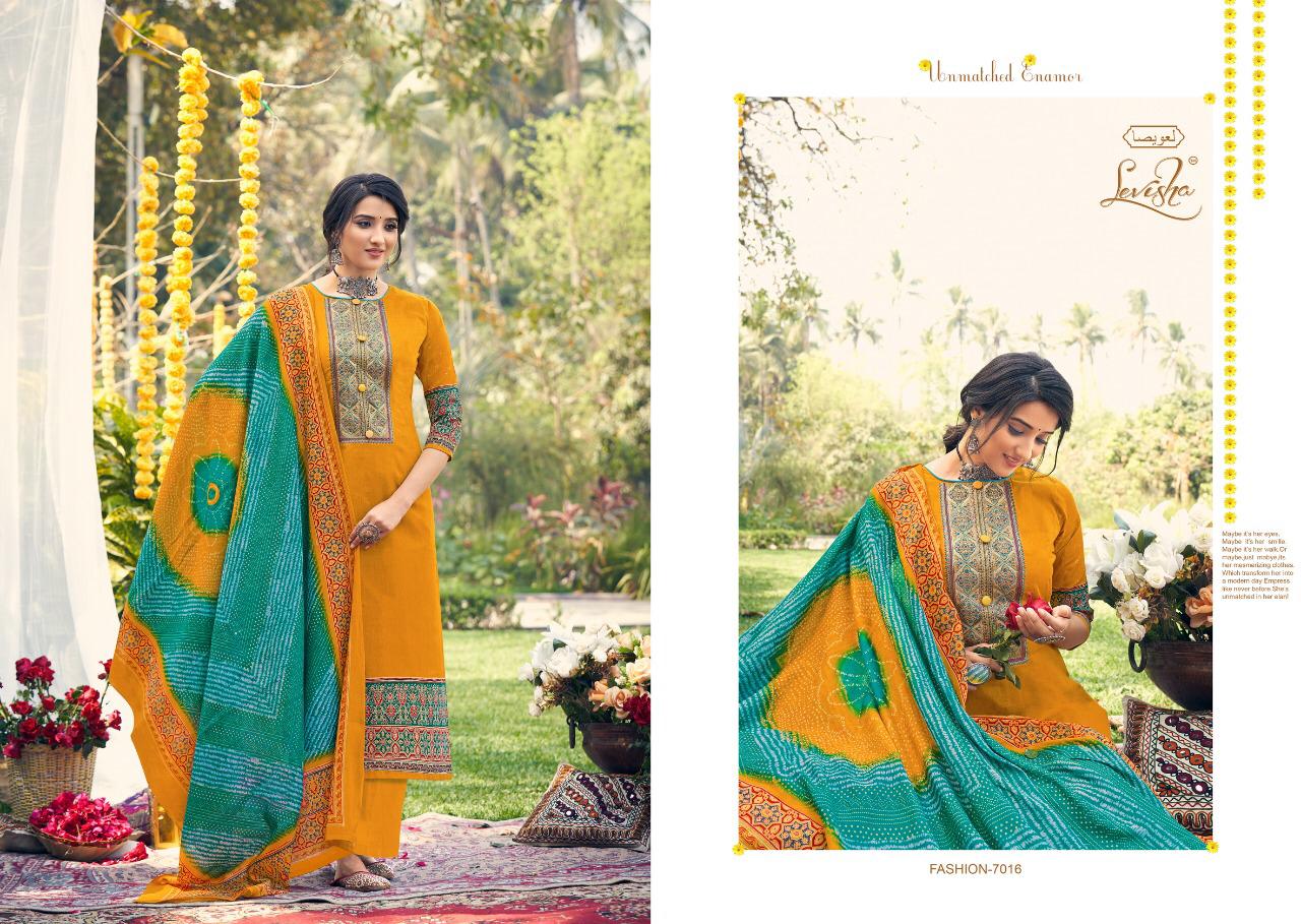 Levisha Parnika Exclusive Bandhej Designer Dress Material Catalog