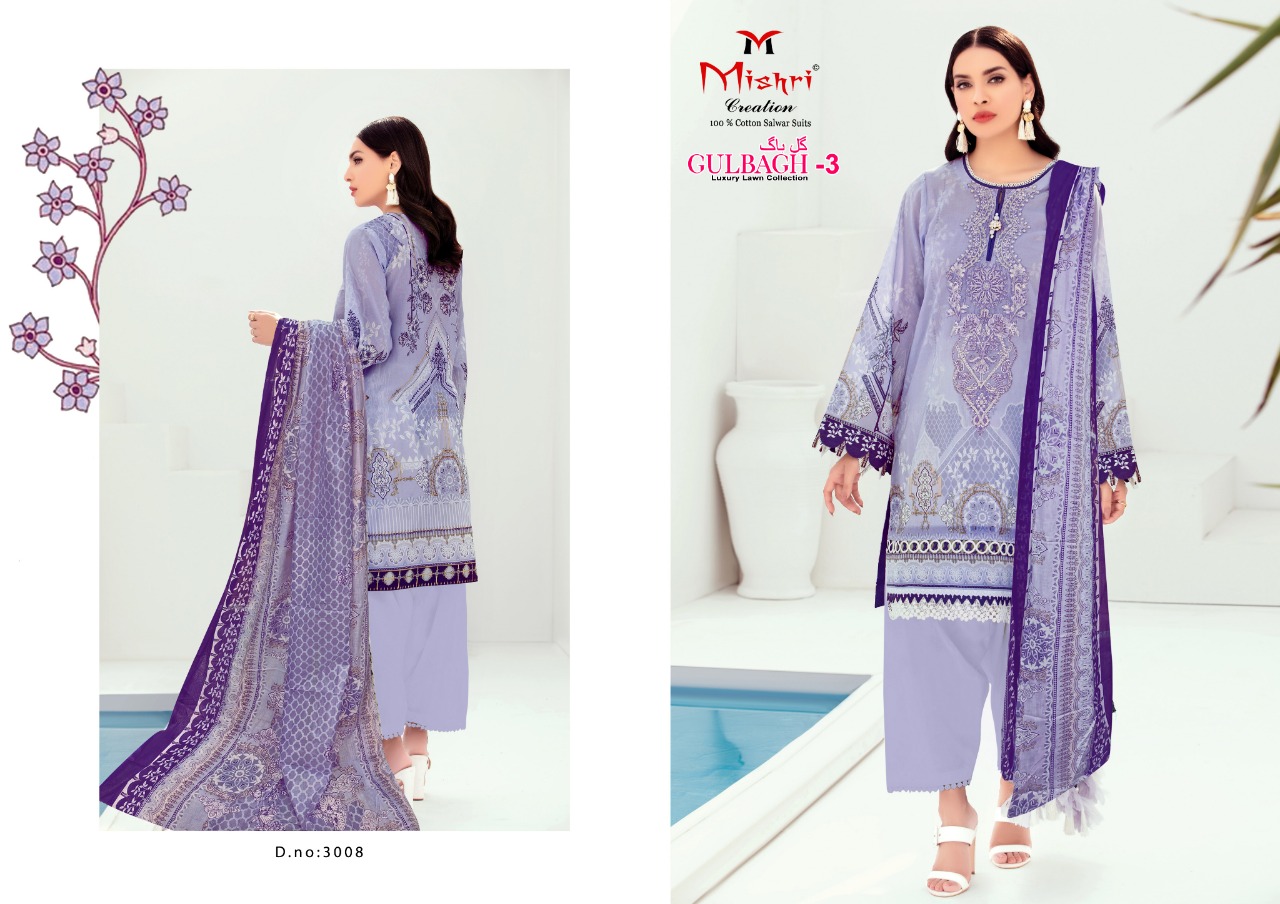 Mishri Creation Gulbagh  Vol 3 Luxury Lawn  Catalog