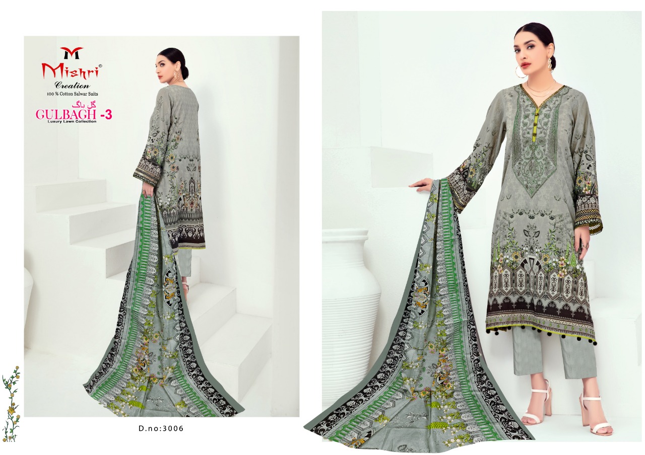 Mishri Creation Gulbagh  Vol 3 Luxury Lawn  Catalog