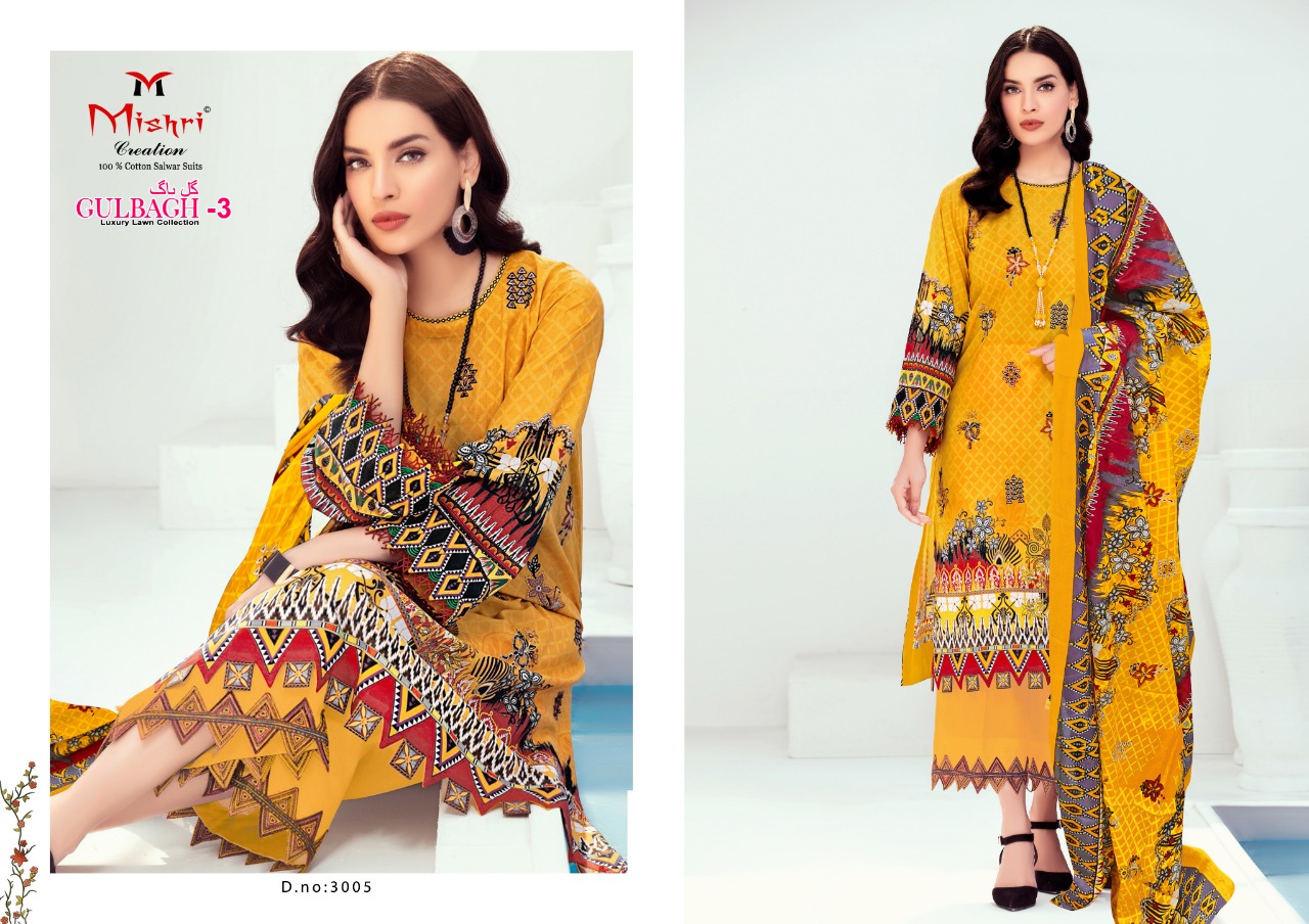 Mishri Creation Gulbagh  Vol 3 Luxury Lawn  Catalog