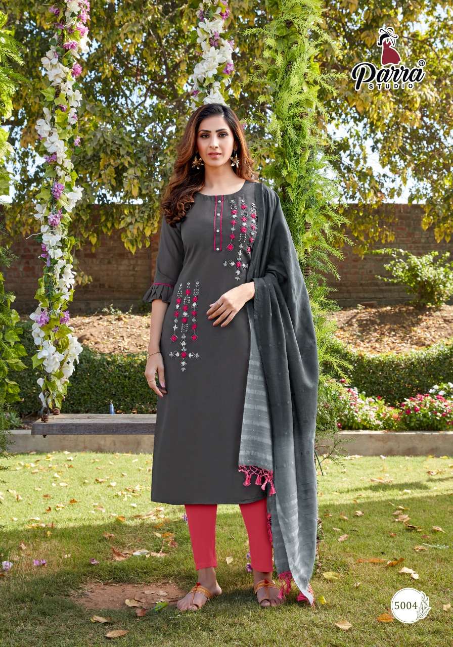 Parra Studio Chunnri Vol 5 Designer Maslin Kurti With Dupatta Catalog