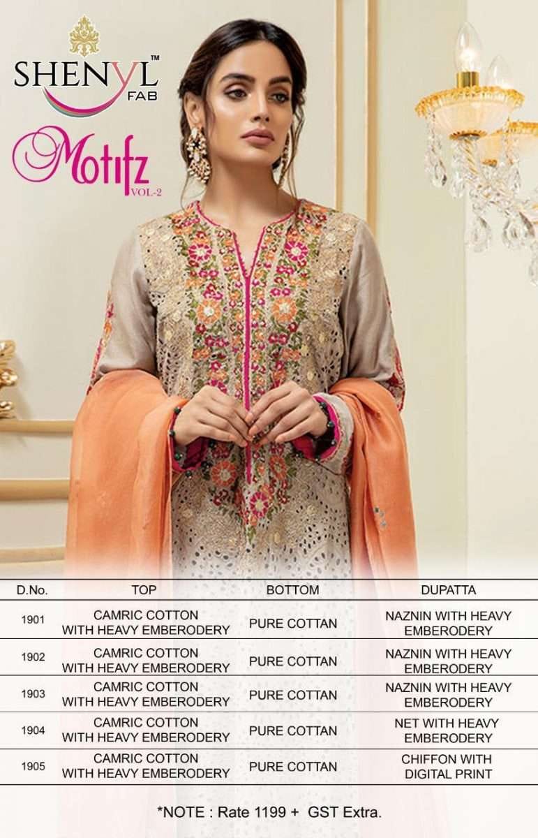 Shenyl Motifz  Vol 2 Embroidery Pakistani Salwar Kameez  Catalog