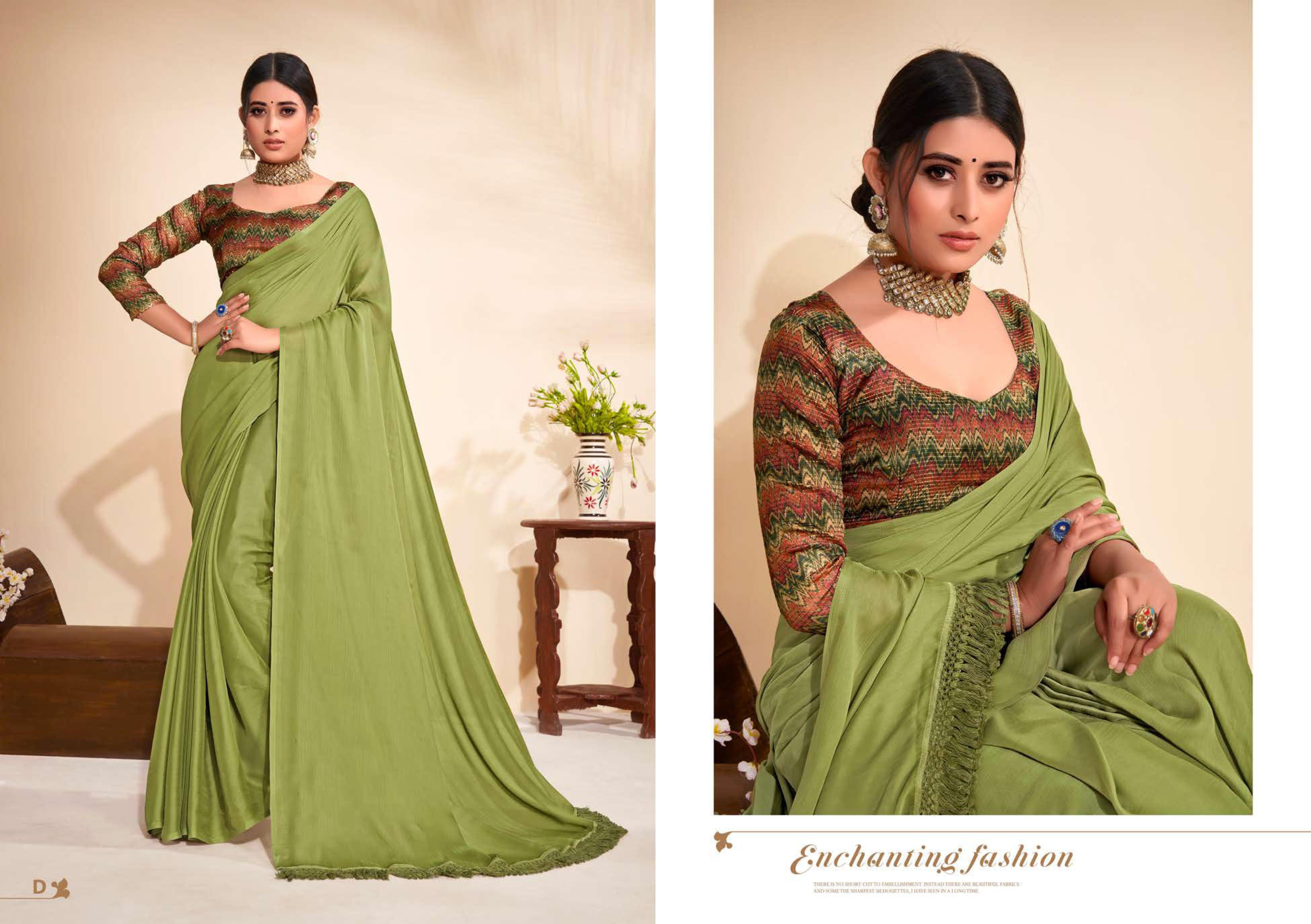 Shravya Kanchan Designer Satin Party Wear Saree Catalog