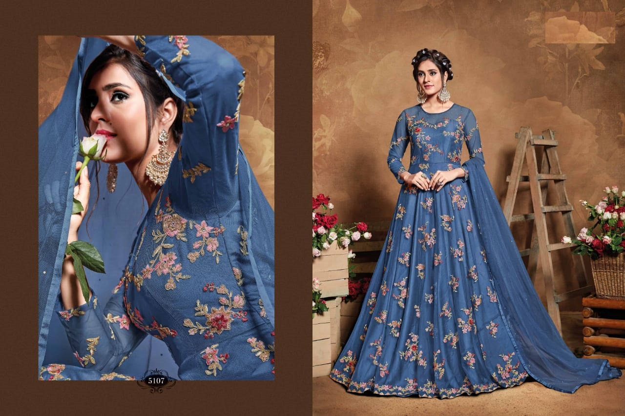 Swagat Violet Snow White 5101 Series Embroidery  Catalog