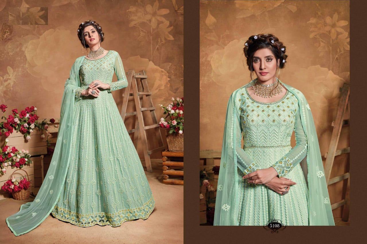 Swagat Violet Snow White 5101 Series Embroidery  Catalog