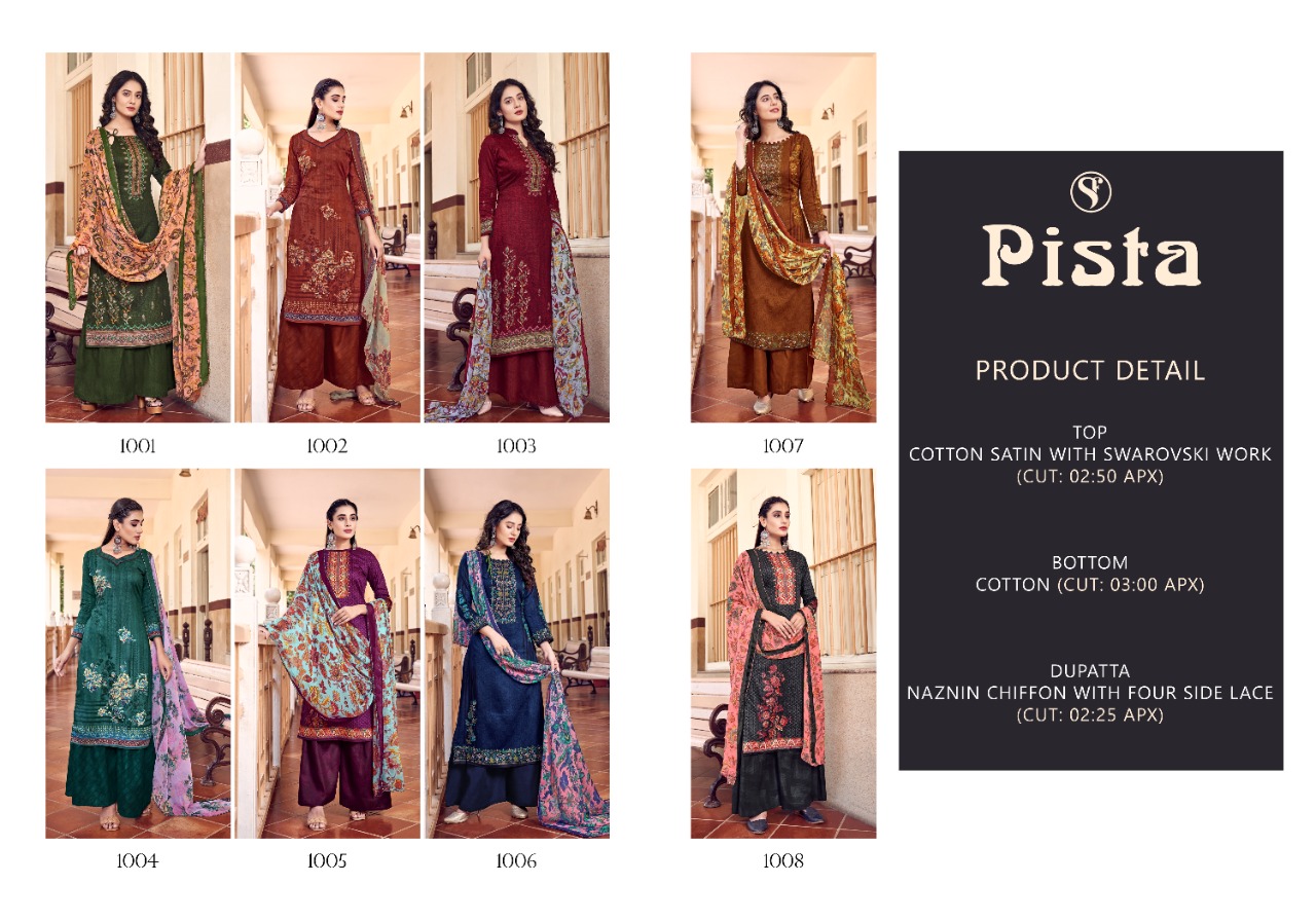 Sweety Pista Designer Dress Material Catalog