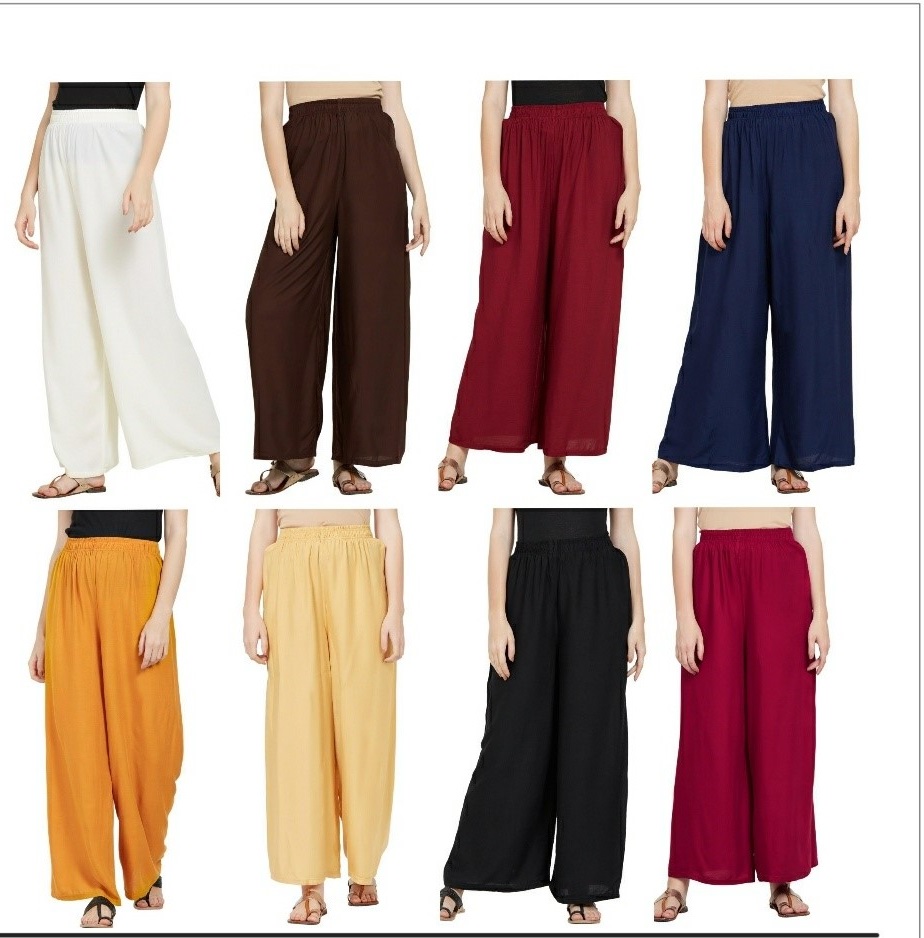 Women Solid Straight Palazzo Pants | Ladies Trouser Legging Bottom Salwar |  Suits on Kurta, Kurtis, Blouse and Tops (Beige, M): Buy Online at Best  Price in UAE - Amazon.ae