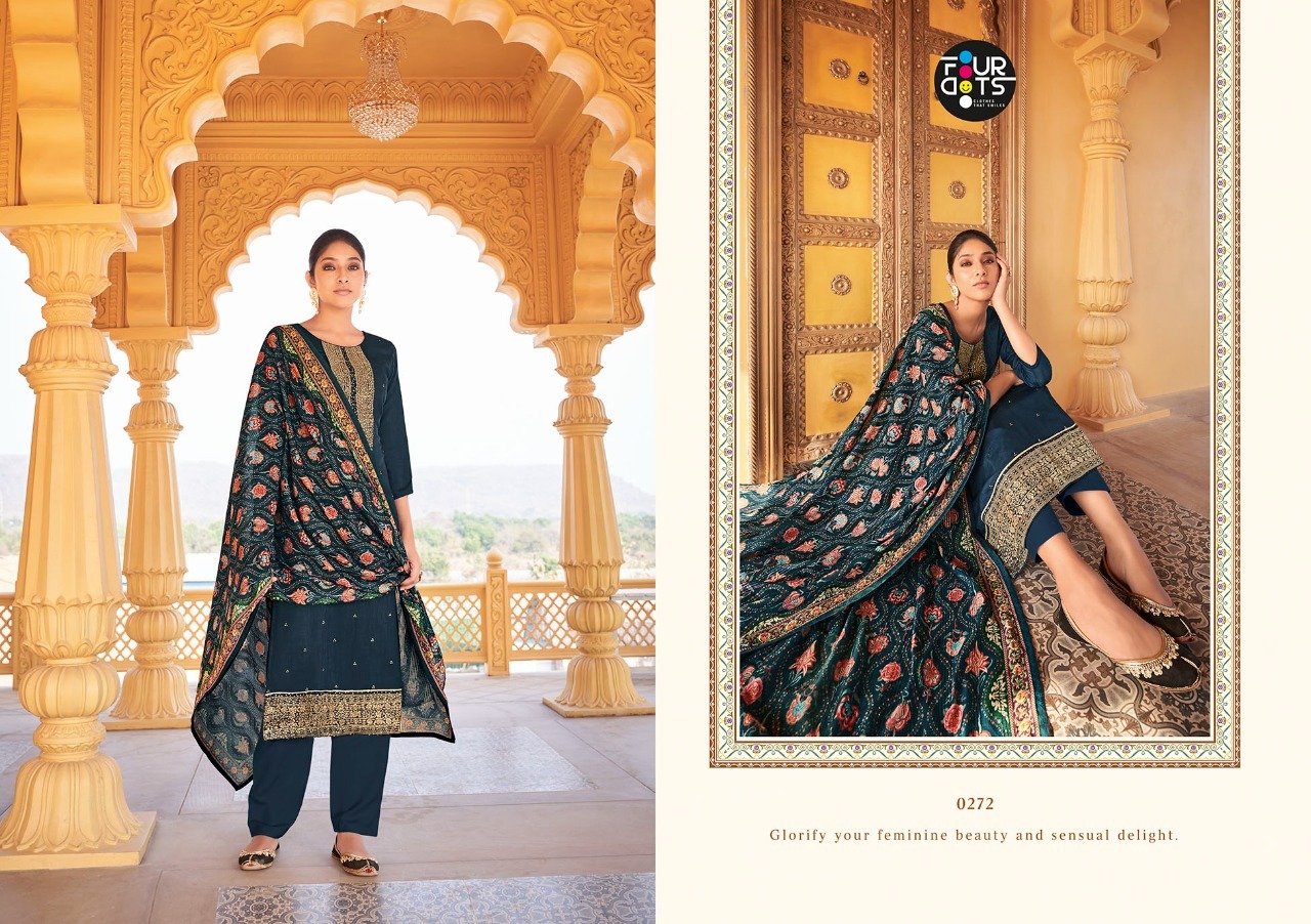 Four Dots Preyasi Designer Embroidery Ethnic Wear Salwar Suits Catalog