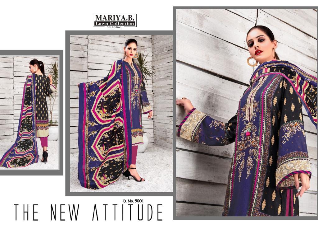 Mariya B Vol  5 Karachi Cotton Dress Material Catalog