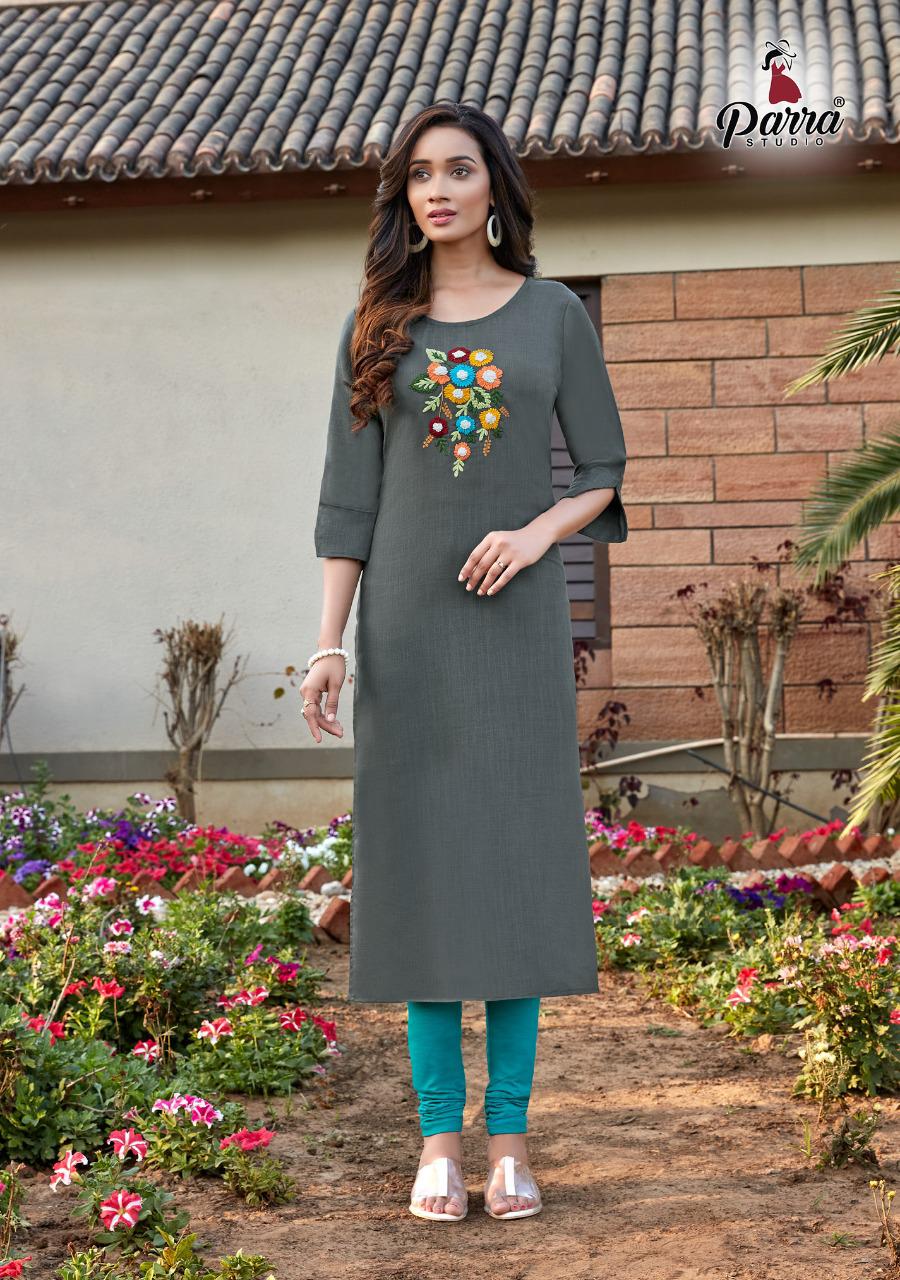 Parra Studio  Kasturi Vol  1 Fancy Embroidery Kurti Catalog